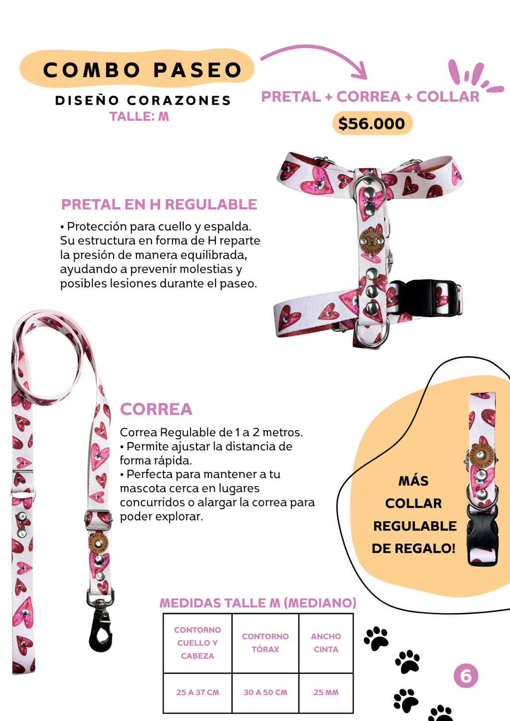 COMBO PASEO: Correa + Pretal + Collar