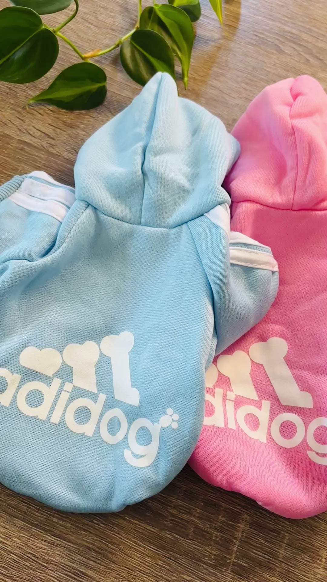 Buzo Adidog rosa para mascotas - Talles S M L